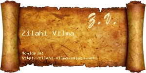 Zilahi Vilma névjegykártya